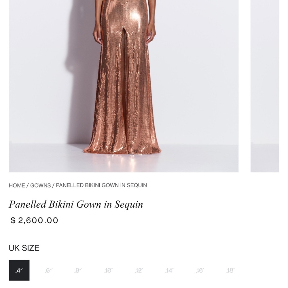 Alex Perry Rose Gold Backless Sequin Dress - Picture 3 of 13